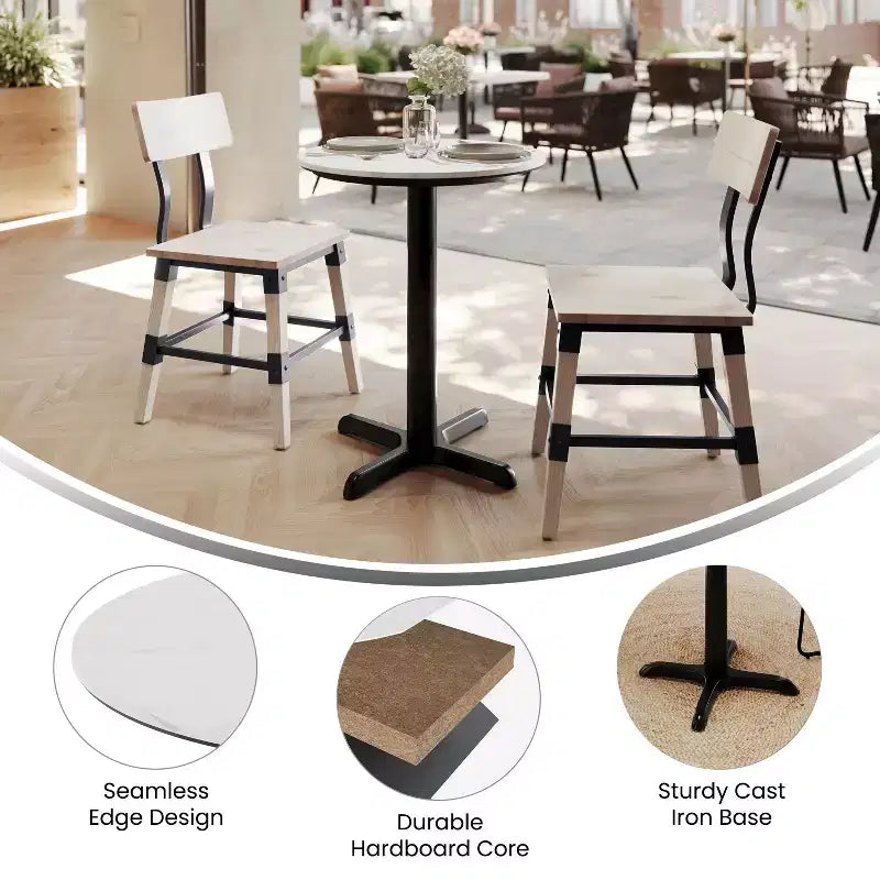 Plateau de table en marbre, pieds réglables en hauteur