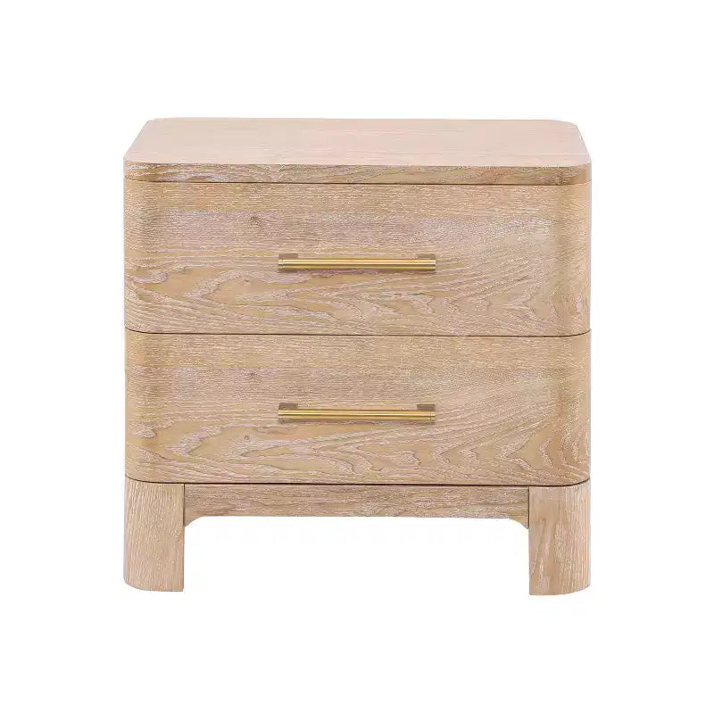 Table de chevet rustique à deux tiroirs
