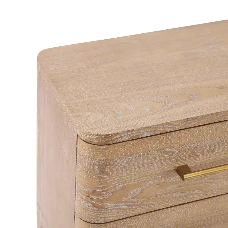 Table de chevet rustique à deux tiroirs