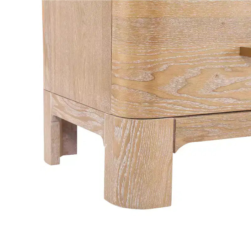 Table de chevet rustique à deux tiroirs