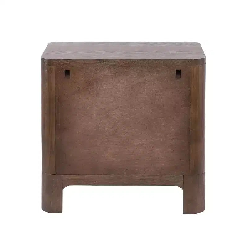 Table de chevet rustique à deux tiroirs