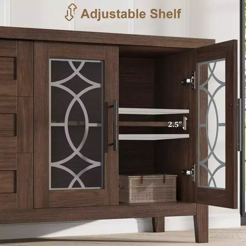 Meuble TV en verre de style rustique