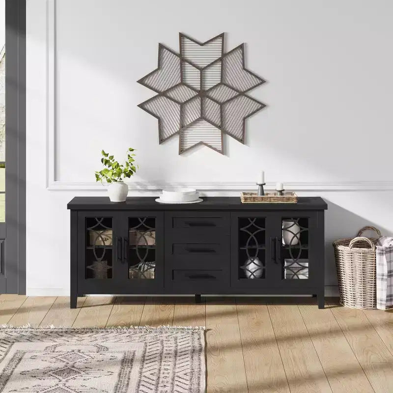 Meuble TV en verre de style rustique