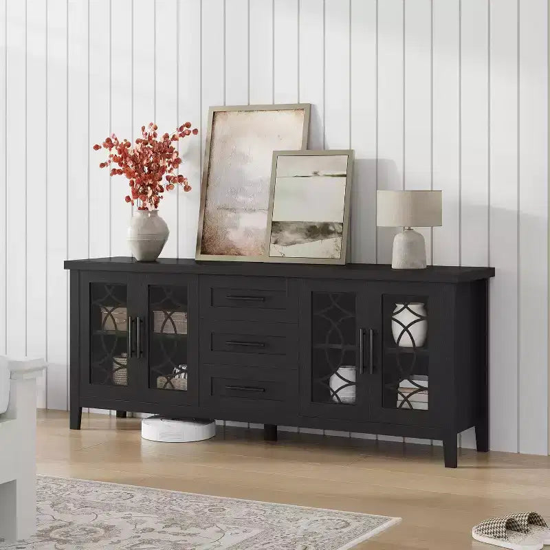 Meuble TV en verre de style rustique