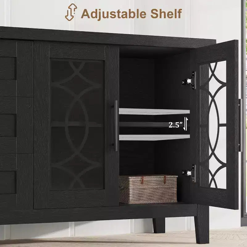 Meuble TV en verre de style rustique