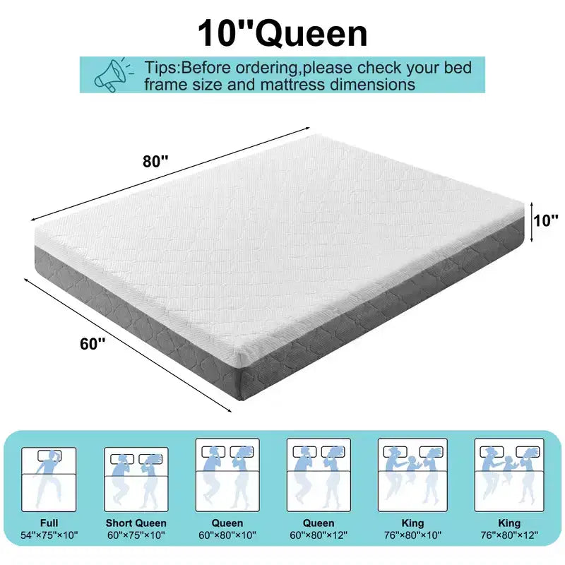 Matelas en mousse à mémoire de forme mi-ferme
