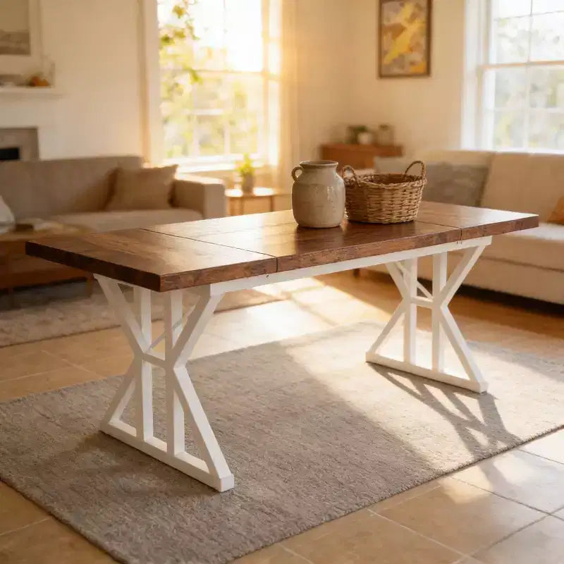 Table à manger en bois de style rustique