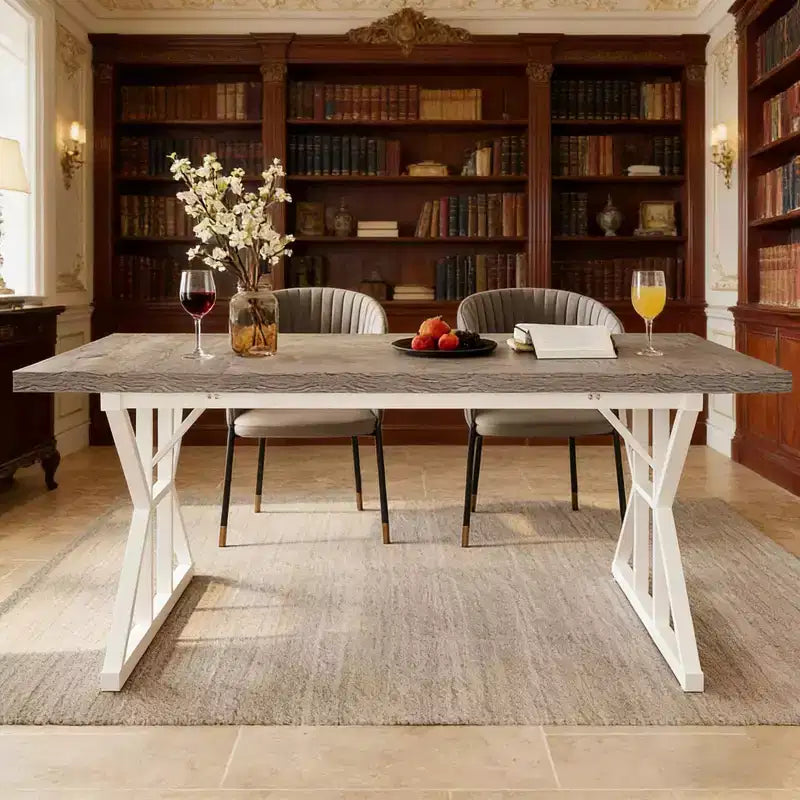 Table à manger en bois de style rustique