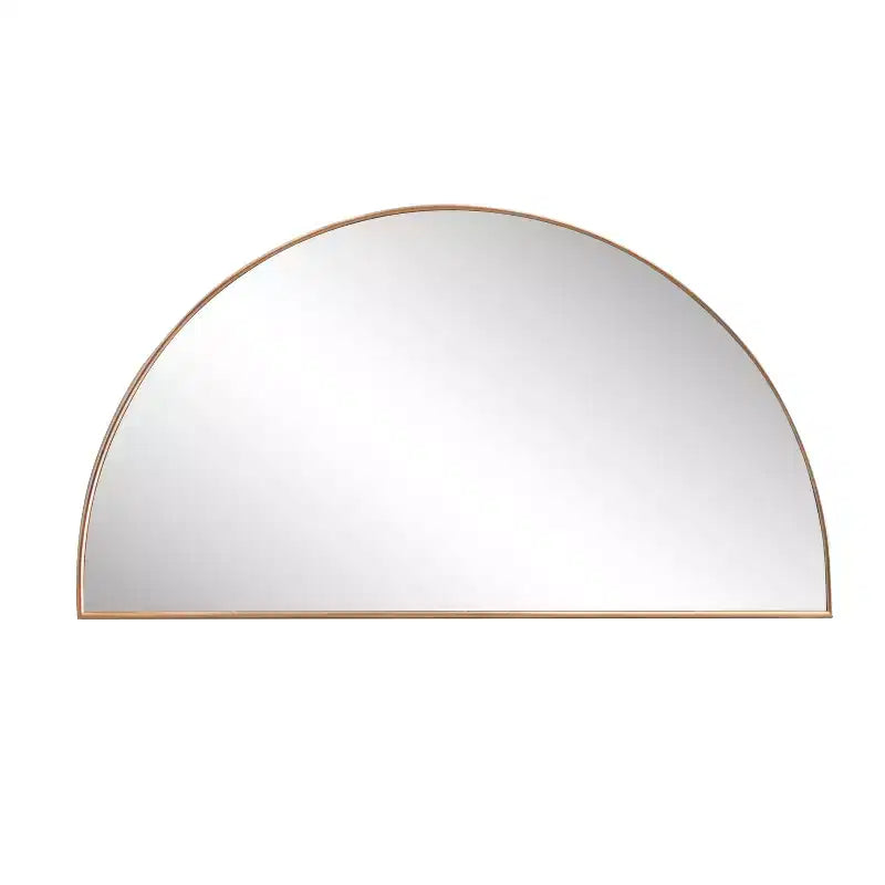 Miroir mural semi-circulaire à cadre métallique
