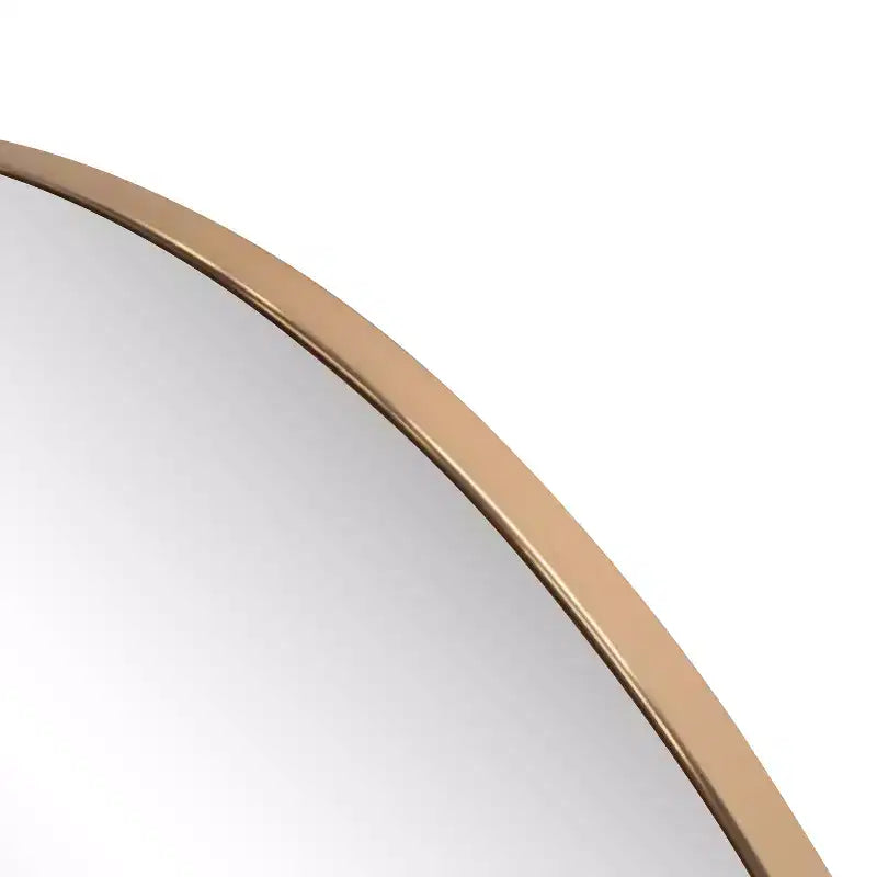 Miroir mural semi-circulaire à cadre métallique