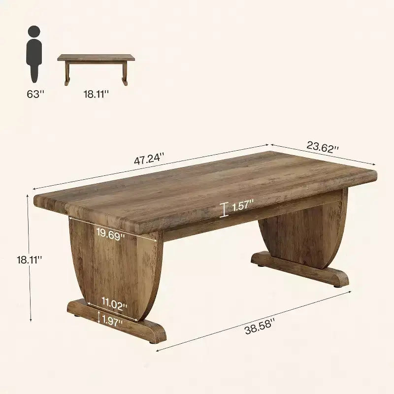 Table basse rectangulaire