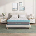 Serweet 10 Breathable Bamboo Charcoal Memory Foam Hybrid Mattress - Medium Firm - Compatible with Platform Bed, Box Spring, or Slat Base