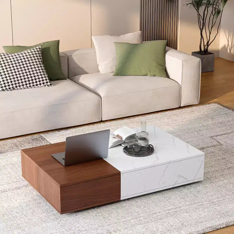 Table basse moderne en marbre