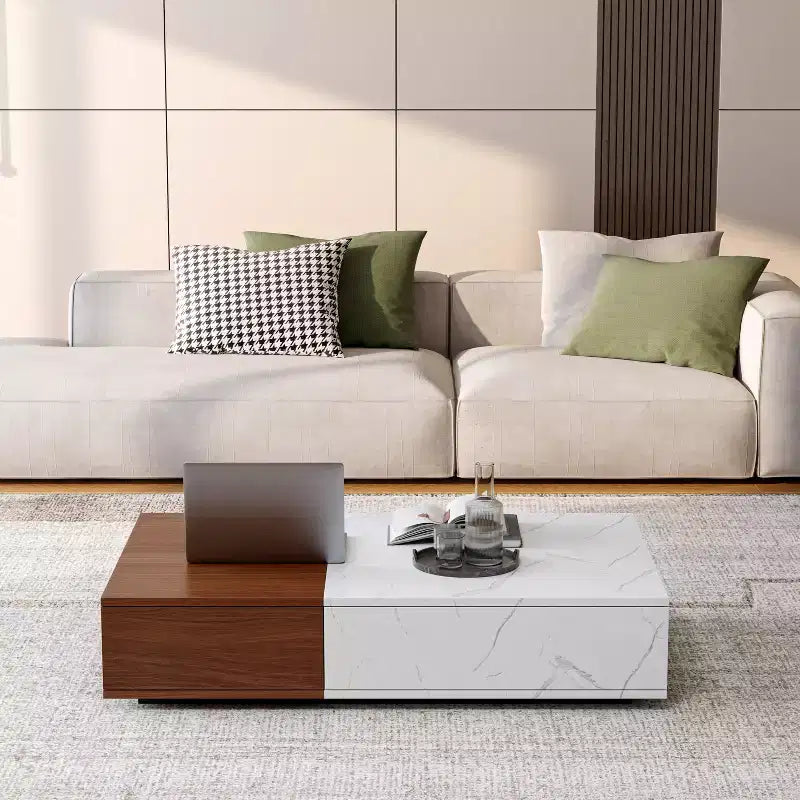 Table basse moderne en marbre