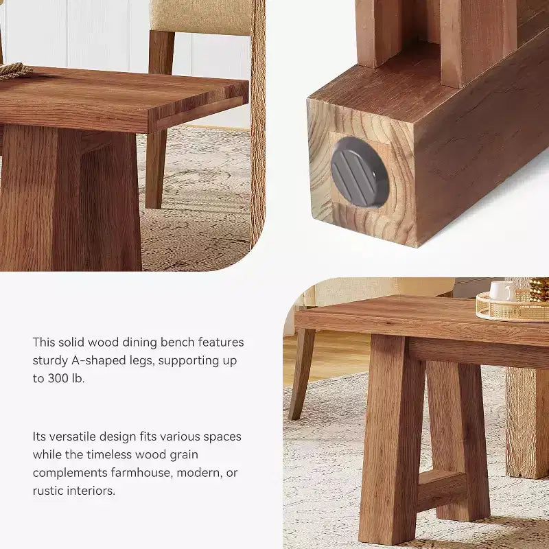 Tabouret de salle à manger en bois massif