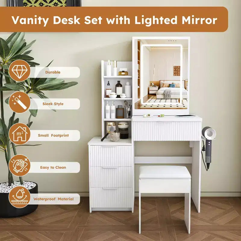 Coiffeuse avec miroir
