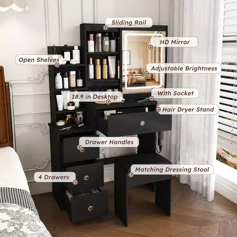Coiffeuse avec miroir