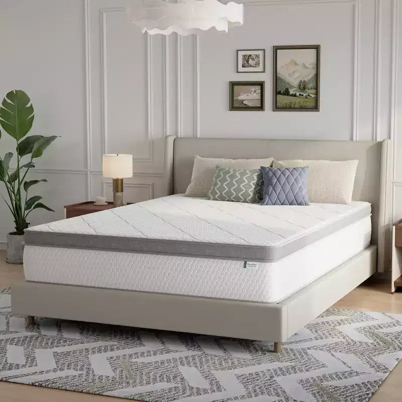 Matelas hybride à mémoire de forme et gel