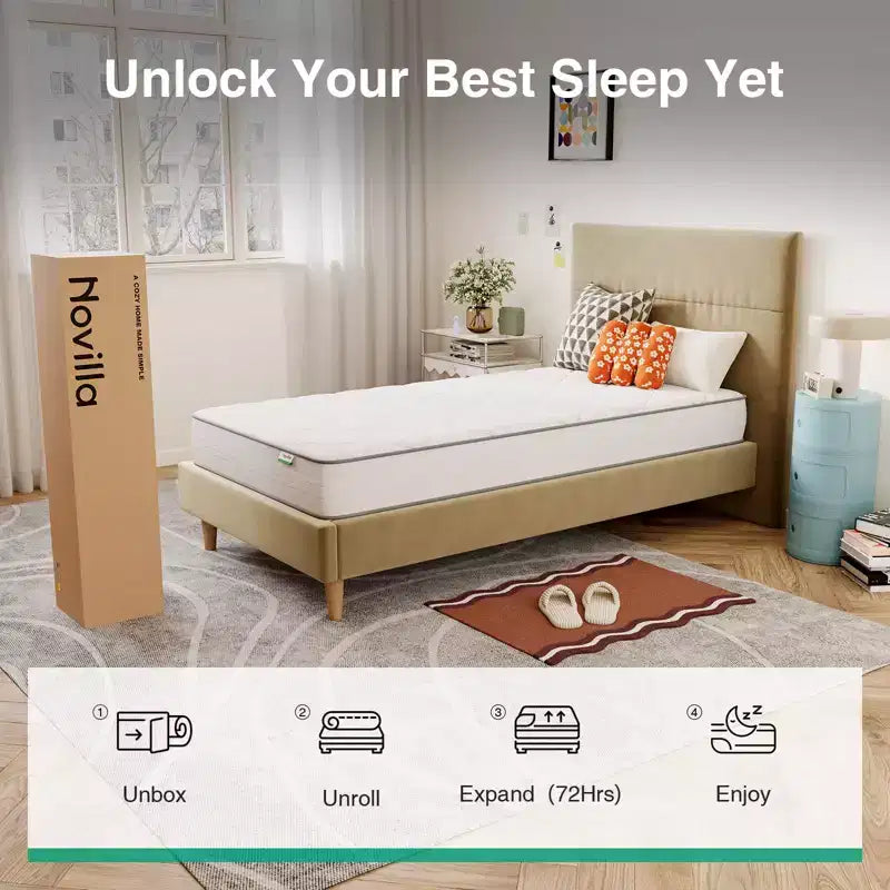 Matelas hybride à mémoire de forme et gel