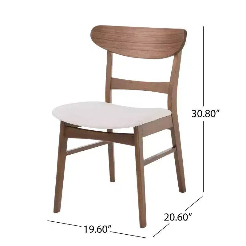 Chaise rembourrée à cadre en bois