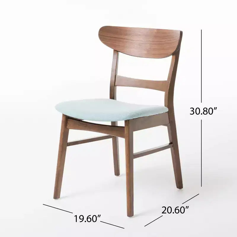 Chaise rembourrée à cadre en bois