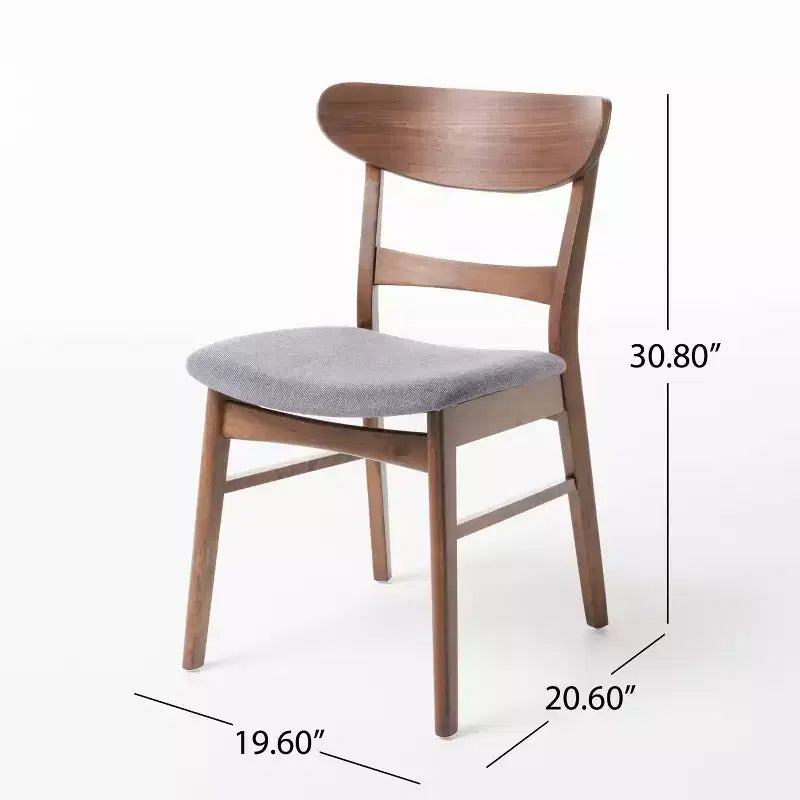Chaise rembourrée à cadre en bois