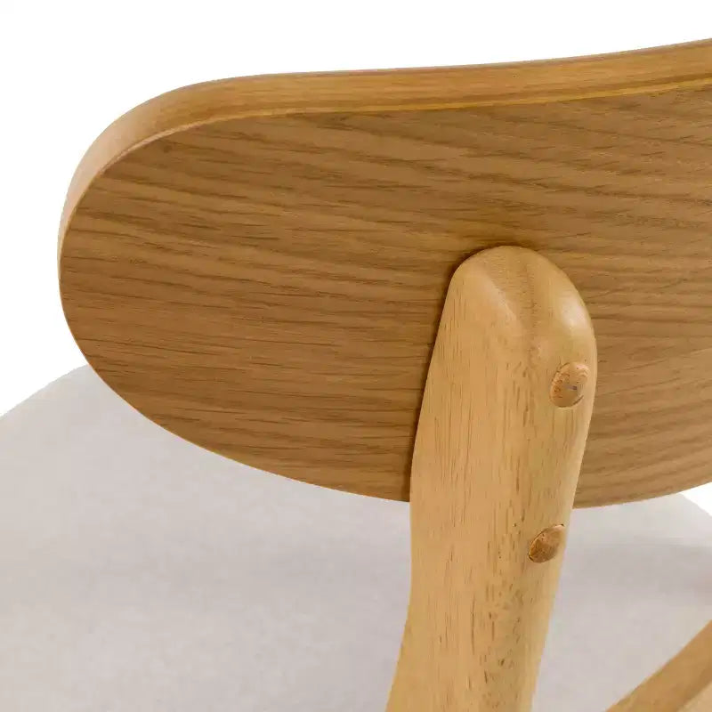 Chaise rembourrée à cadre en bois