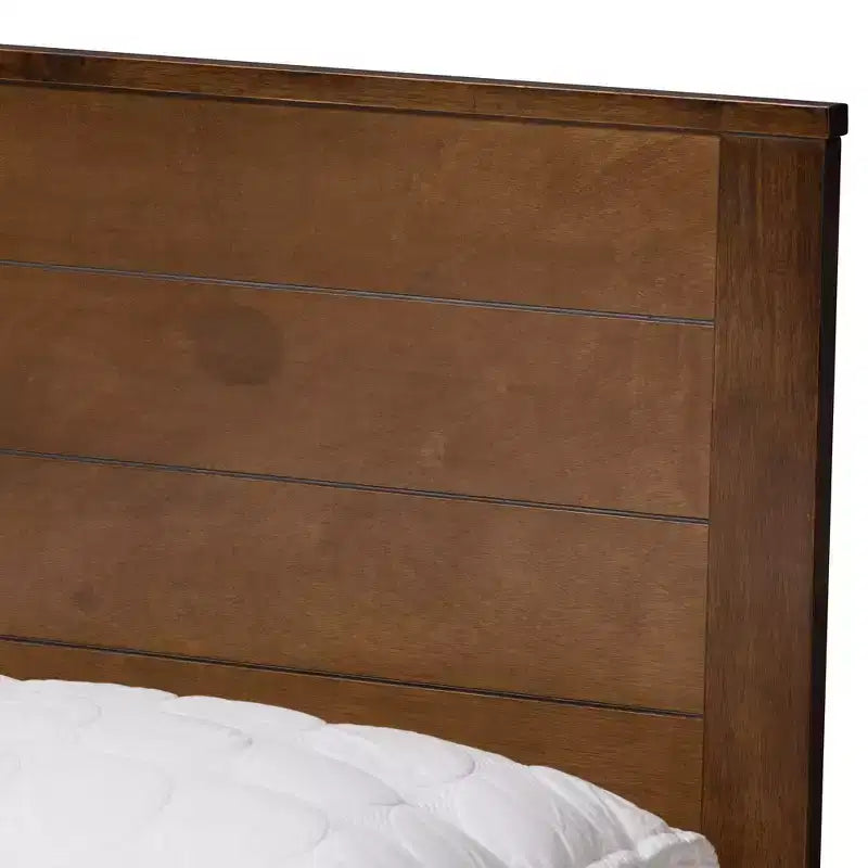 Lit plateforme en bois massif de style classique moderne