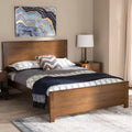 Lit plateforme en bois massif de style classique moderne